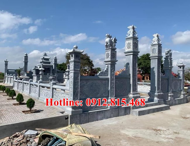 Xây khu lăng mộ đá đẹp tại Hậu Giang - 95 Mẫu khu lăng mộ gia đình đẹp