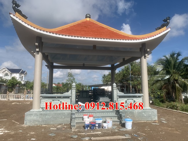 Xây khu lăng mộ đá đẹp tại Hậu Giang - 95 Mẫu khu lăng mộ gia đình đẹp