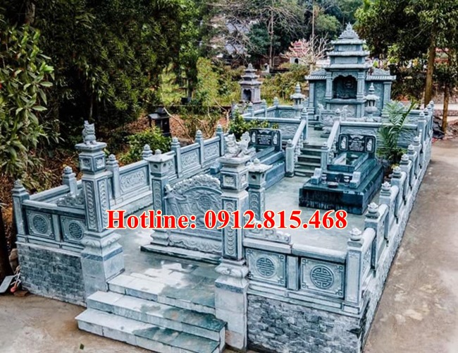 Xây khu lăng mộ đá đẹp tại Hậu Giang - 95 Mẫu khu lăng mộ gia đình đẹp