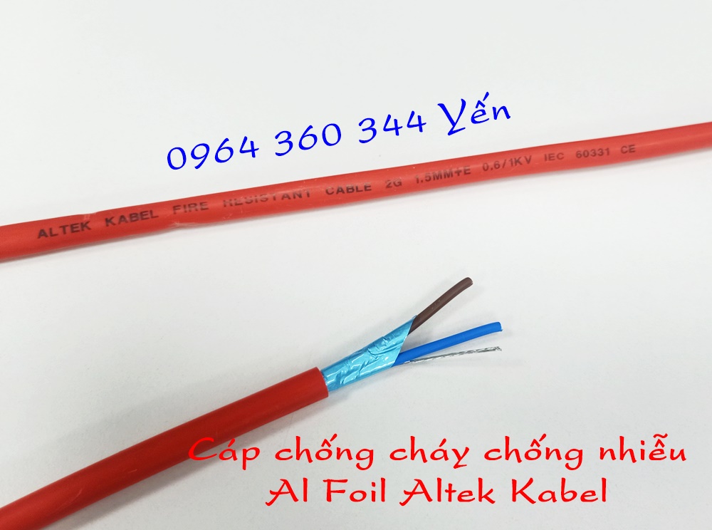Cáp tín hiệu chống cháy, chống nhiễu + E vỏ đỏ LSZH