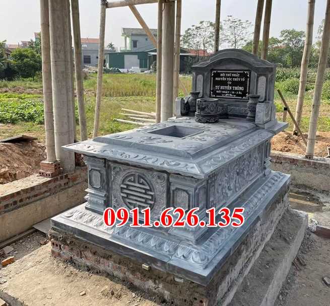 mẫu mộ đá xanh khối tự nhiên đẹp bán tại tây ninh