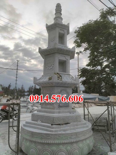 Mẫu 387 mộ tháp đá đẹp bán đà nẵng để tro hài cốt bảo tháp sư