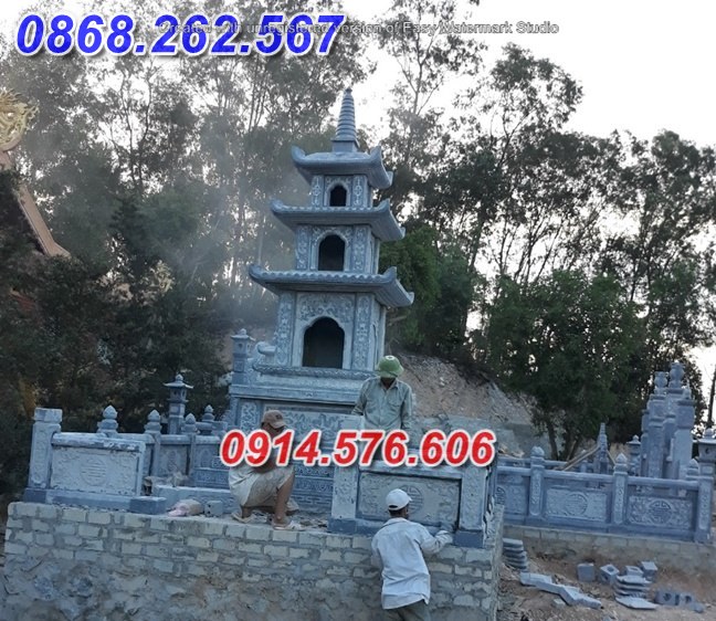 Mẫu 289 mộ tháp đá để thờ giữ tro hài cốt bán quảng trị bảo tháp sư