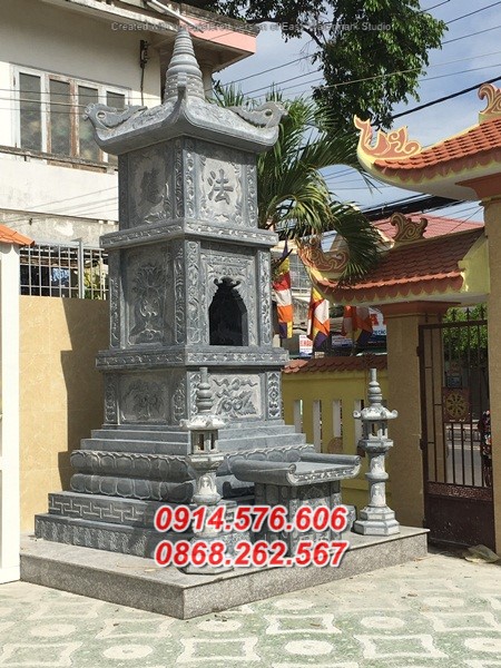 Mẫu 289 mộ tháp đá để thờ giữ tro hài cốt bán quảng trị bảo tháp sư
