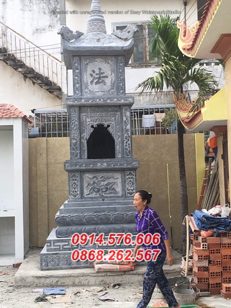 Mẫu 289 mộ tháp đá để thờ giữ tro hài cốt bán quảng trị bảo tháp sư