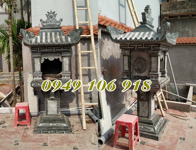 Mẫu bàn thờ lộ thiên bằng đá đẹp 2023.