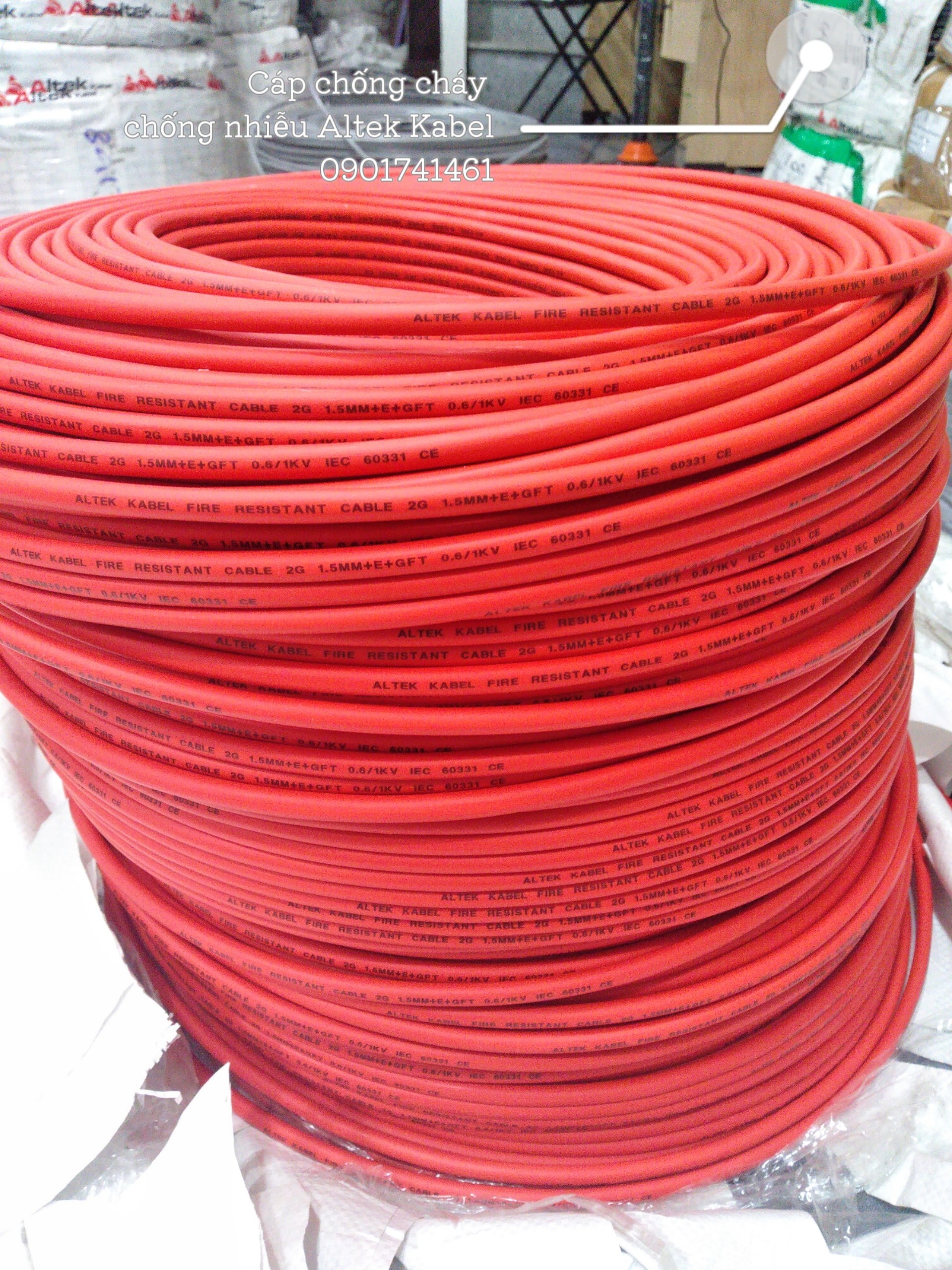 Cáp chống cháy chống nhiễu nhập khẩu 2 lõi