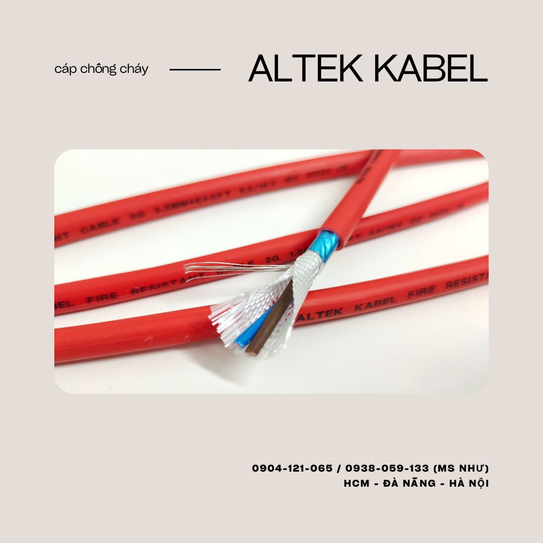 Cáo chống cháy ALTEK KABEL 2c x 1.0mm / Chống cháy - Chống nhiễu