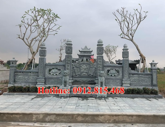 Khuôn viên nghĩa  trang gia đình đẹp tại Trà Vinh - 84 mẫu lăng mộ đá