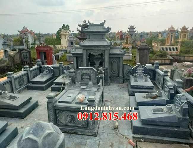 Khuôn viên nghĩa  trang gia đình đẹp tại Trà Vinh - 84 mẫu lăng mộ đá