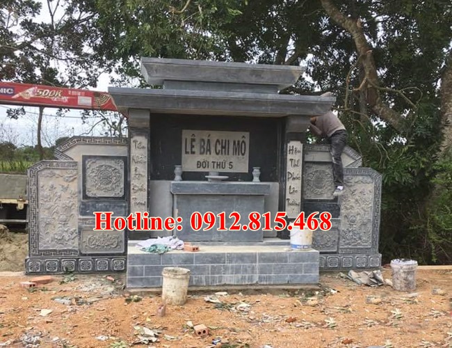 Khuôn viên nghĩa  trang gia đình đẹp tại Trà Vinh - 84 mẫu lăng mộ đá