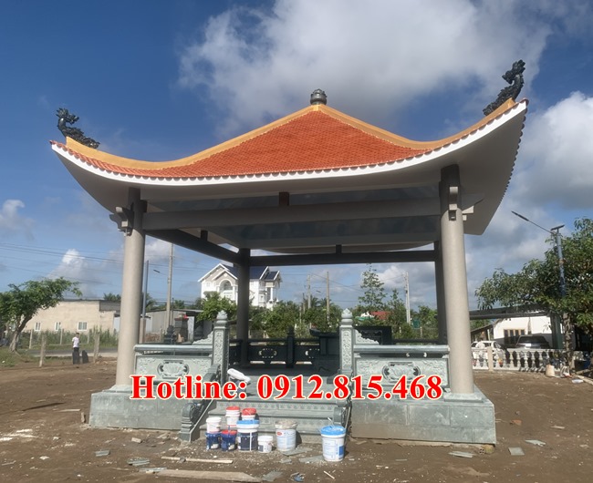 Khuôn viên nghĩa  trang gia đình đẹp tại Trà Vinh - 84 mẫu lăng mộ đá