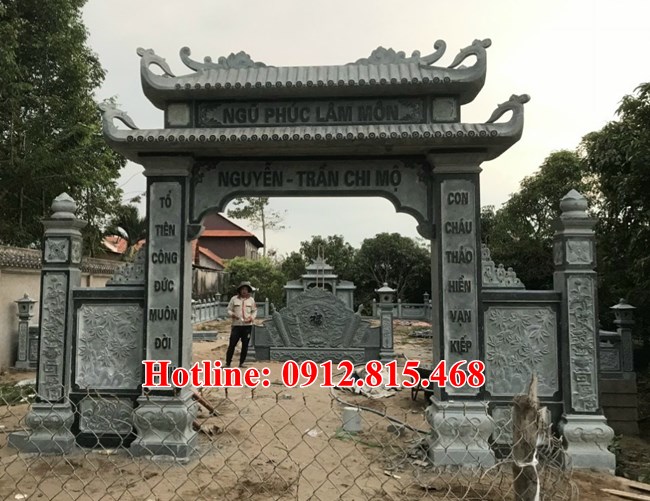 Khuôn viên khu lăng mộ đá đẹp tại Sóc Trăng - 83 mẫu lăng mộ giá đình