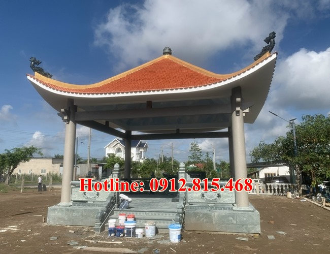 Khuôn viên khu lăng mộ đá đẹp tại Sóc Trăng - 83 mẫu lăng mộ giá đình