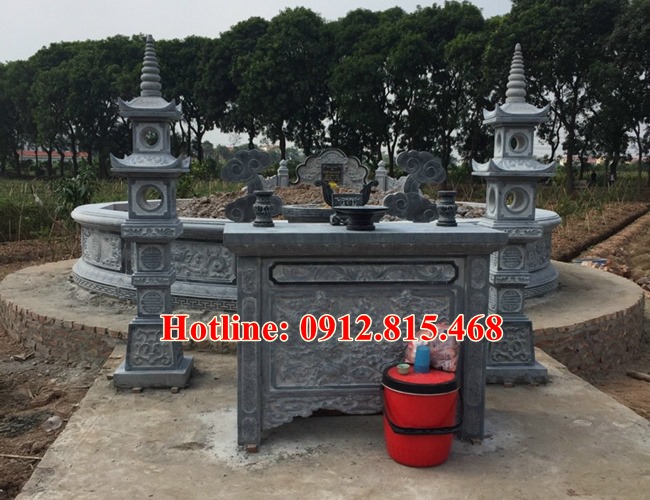 Lăng mộ đá tròn đẹp - Xây mẫu lăng mộ tổ tròn đẹp chuẩn phong thủy