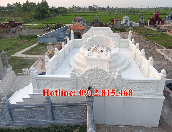 Lăng mộ đá tròn đẹp - Xây mẫu lăng mộ tổ tròn đẹp chuẩn phong thủy