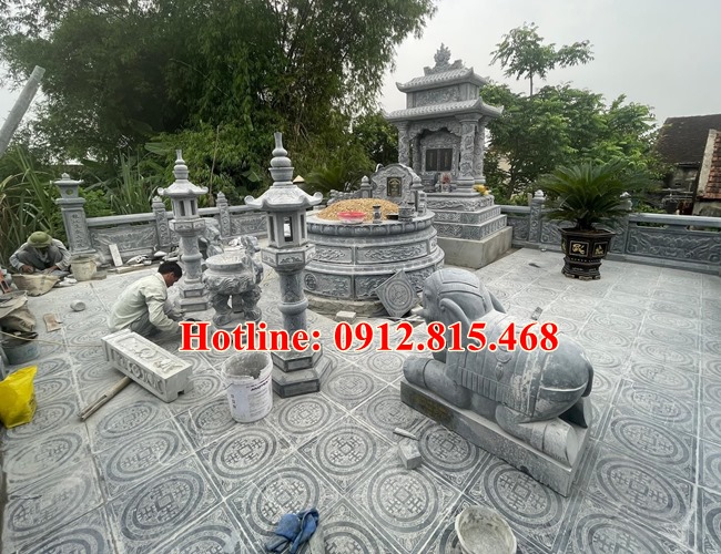 Lăng mộ đá tròn đẹp - Xây mẫu lăng mộ tổ tròn đẹp chuẩn phong thủy