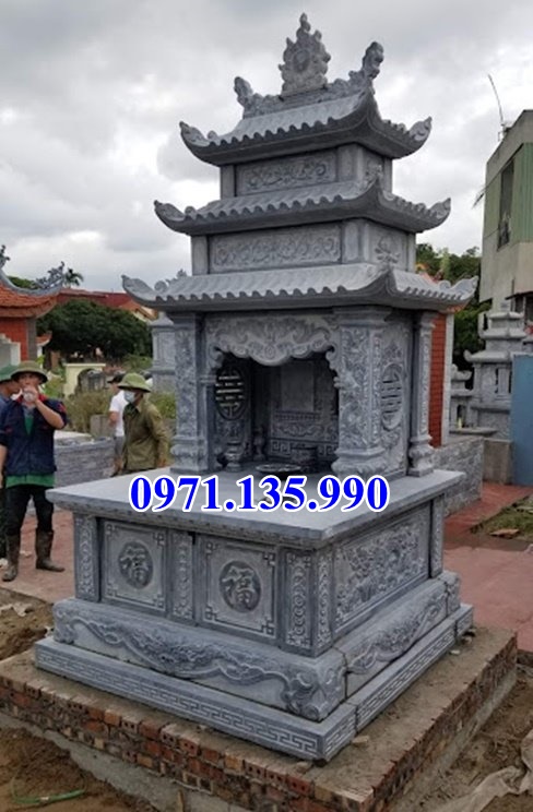 Mộ đá đôi - Mẫu mộ đôi bằng đá đơn giản đẹp bán tại Lai Châu