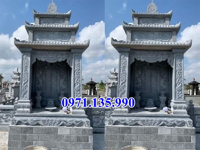 Mộ đá đôi - Mẫu mộ đôi bằng đá đơn giản đẹp bán tại Lai Châu