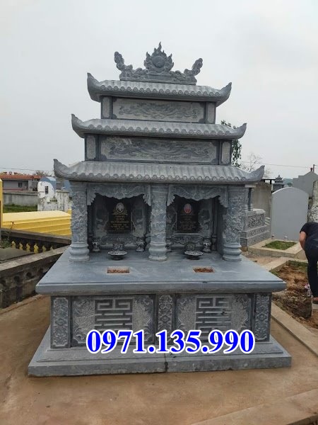 Mộ đá đôi - Mẫu mộ đôi bằng đá đơn giản đẹp bán tại Lai Châu