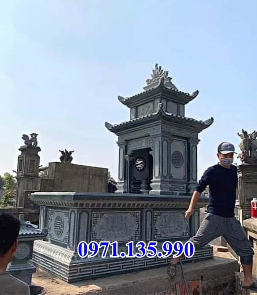 Mộ đá đôi - Mẫu mộ đôi bằng đá đơn giản đẹp bán tại Lai Châu