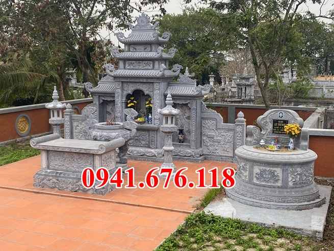 Mẫu 542 mộ đá đẹp bán điện biên mồ mả ông bà gia đình bố mẹ
