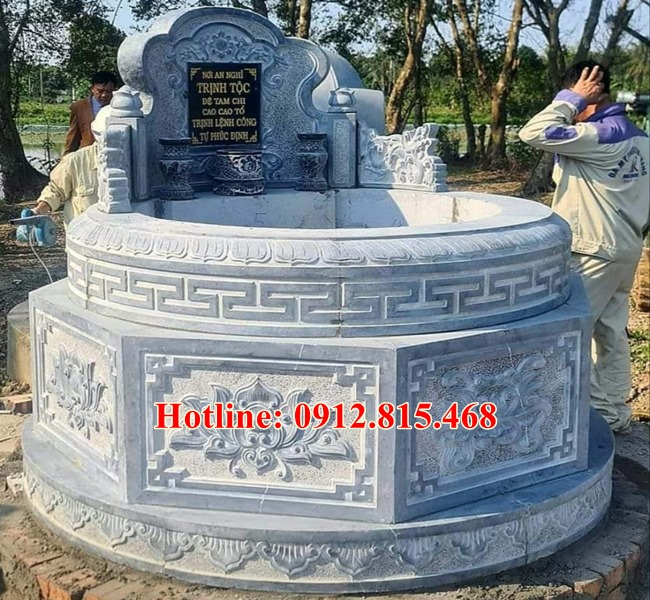 Mộ tròn đá đẹp - 100+ mẫu mộ tròn bằng đá đẹp hợp phong thủy