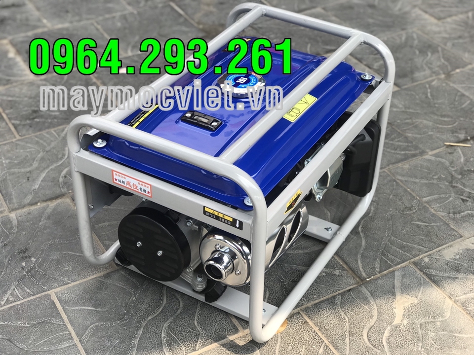 Máy phát điện 3.2kW hàng nội địa Trung giật nổ chạy xăng 1 cổng ra