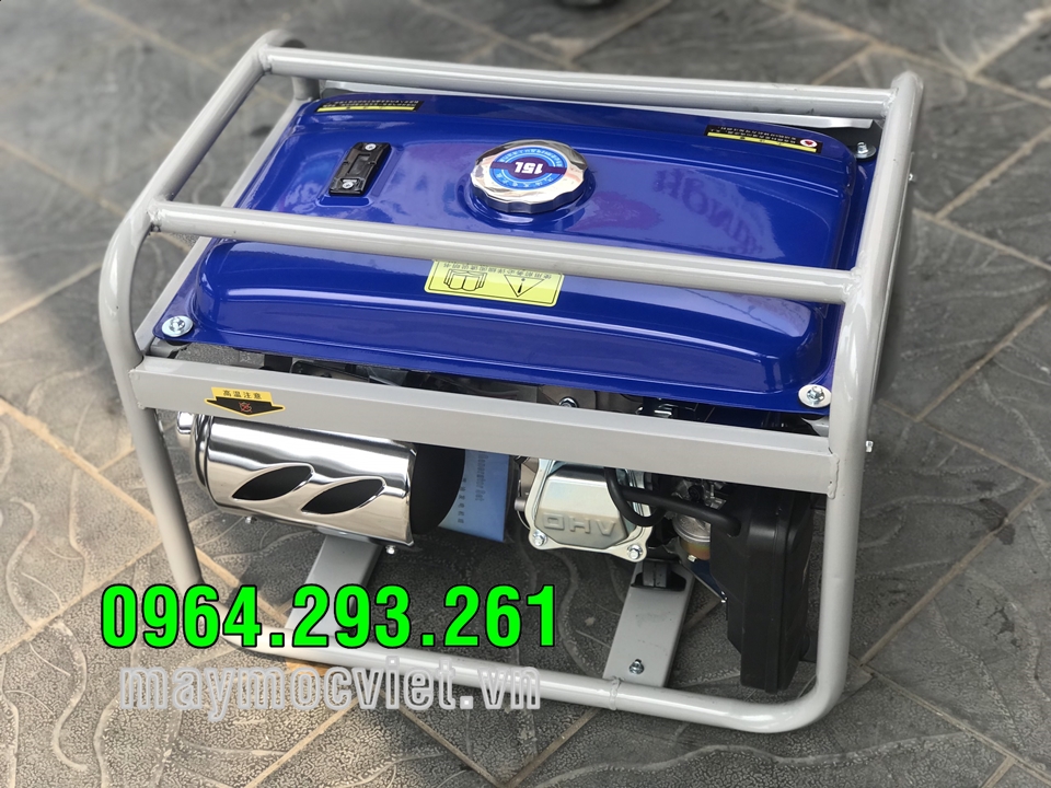 Máy phát điện 3.2kW hàng nội địa Trung giật nổ chạy xăng 1 cổng ra
