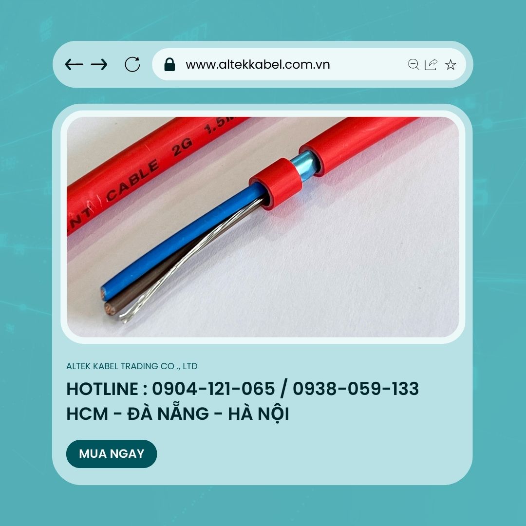 Cáp chống cháy Altek Kabel 2C x 1.0mm2/1.5mm2/2.5mm2 - Chống Nhiễu