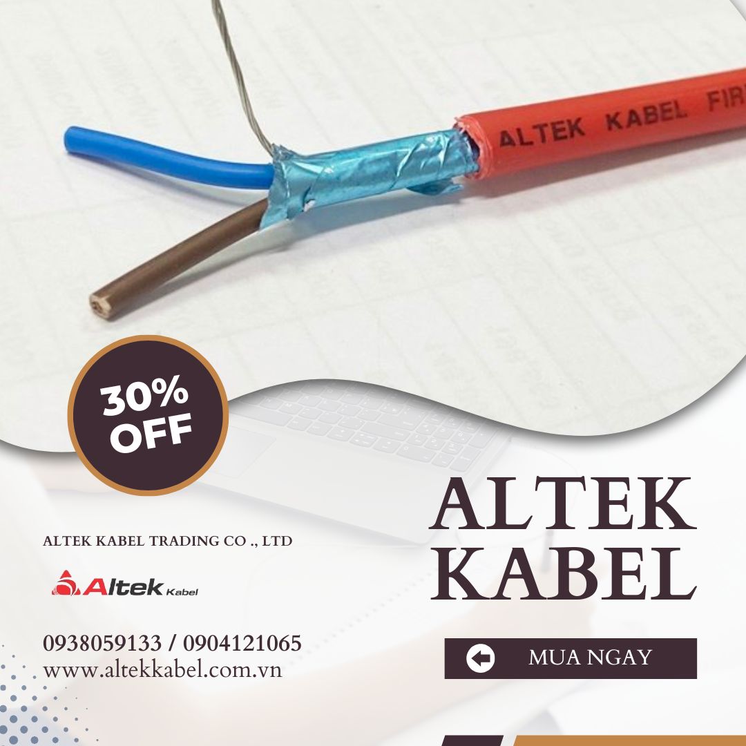 Cáp chống cháy chống nhiễu Altek Kabel 2c x 1.0mm2/1.5mm2/2.5mm2