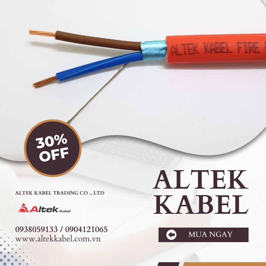 Cáp chống cháy chống nhiễu Altek Kabel 2c x 1.0mm2/1.5mm2/2.5mm2