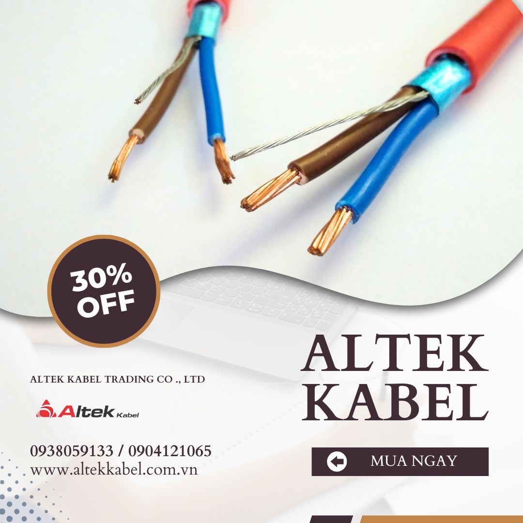 Cáp chống cháy chống nhiễu Altek Kabel 2c x 1.0mm2/1.5mm2/2.5mm2