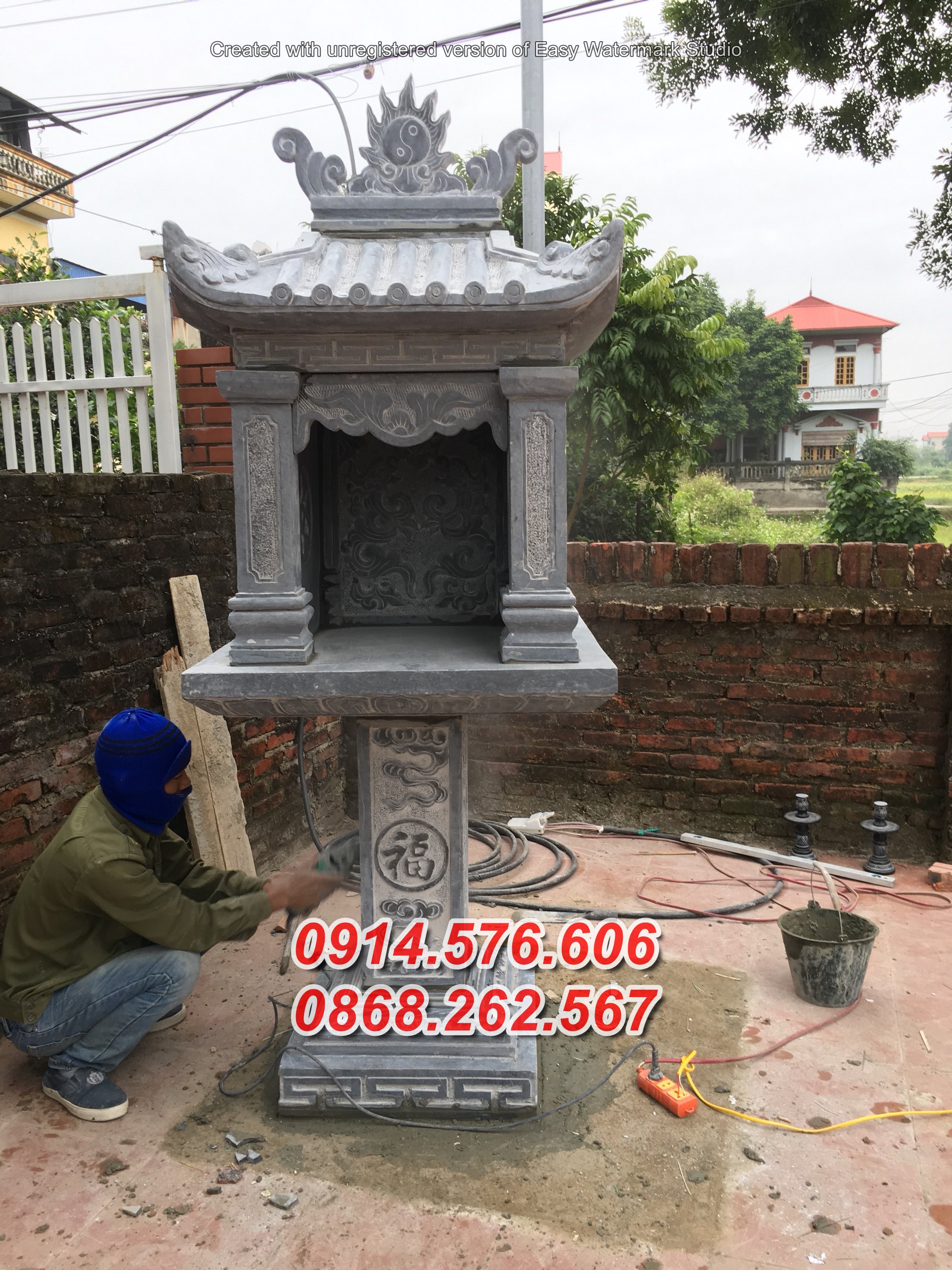 an giang 435 cây hương thờ bằng đá đẹp am miếu sơn thần linh thổ địa
