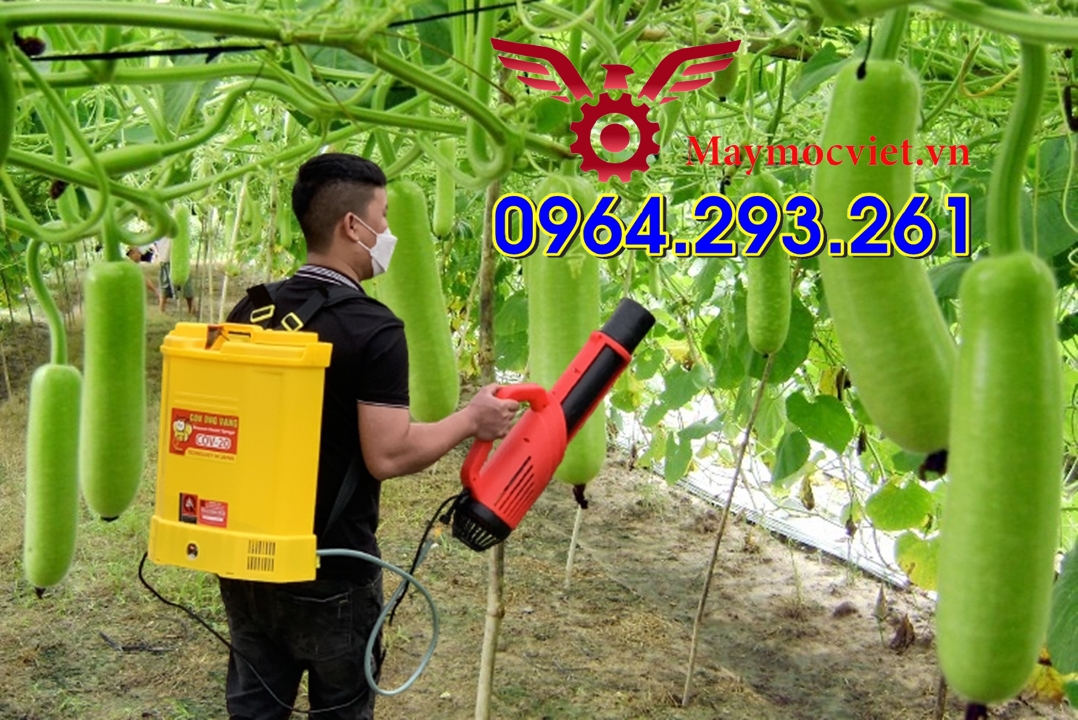 Máy phun tưới rau hiệu quả có thể phun thuốc sâu chạy ắc quy điện 12V