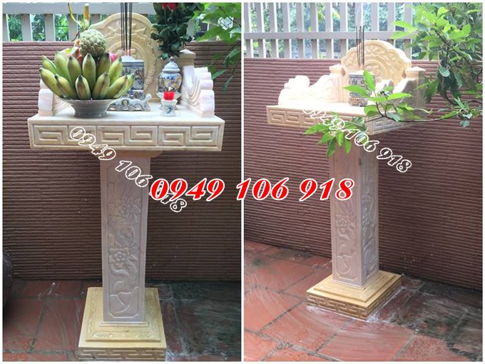 Lắp đặt cây hương đá tự nhiên thờ thần linh đẹp tài Lào Cai