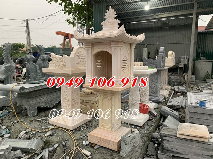 Lắp đặt cây hương đá tự nhiên thờ thần linh đẹp tài Lào Cai