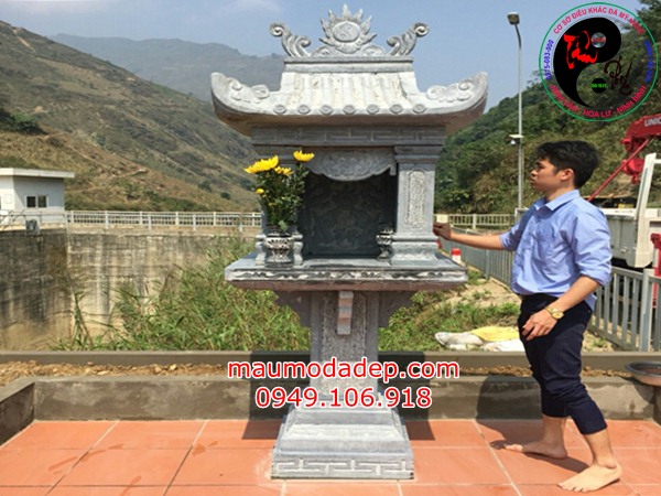 Lắp đặt cây hương đá tự nhiên thờ thần linh đẹp tài Lào Cai