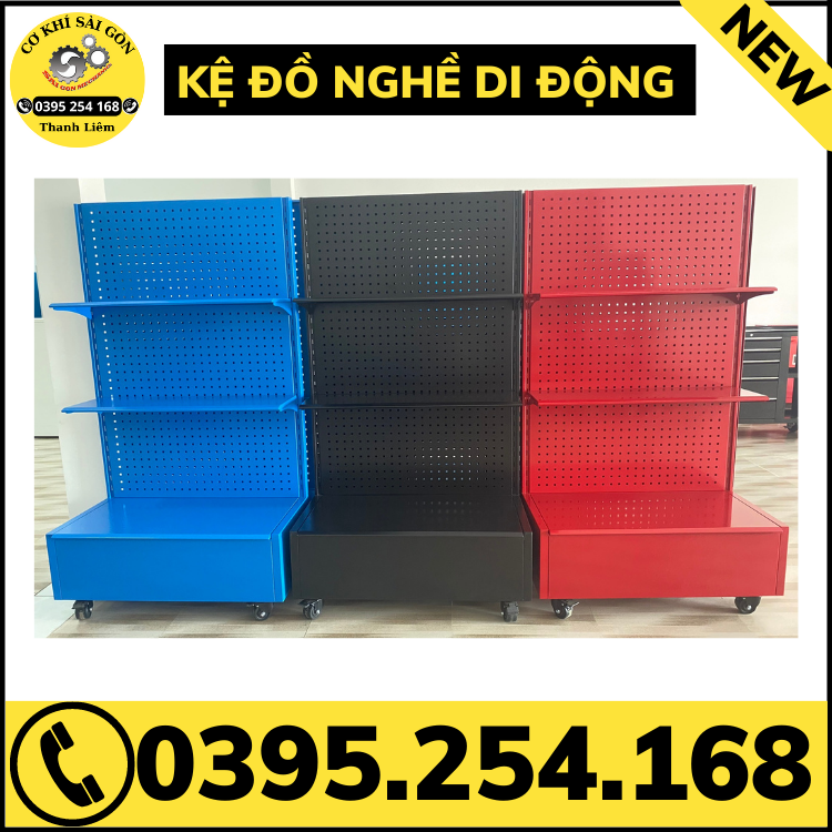 Bảng và kệ treo dụng cụ đồ nghề có thể di chuyển được