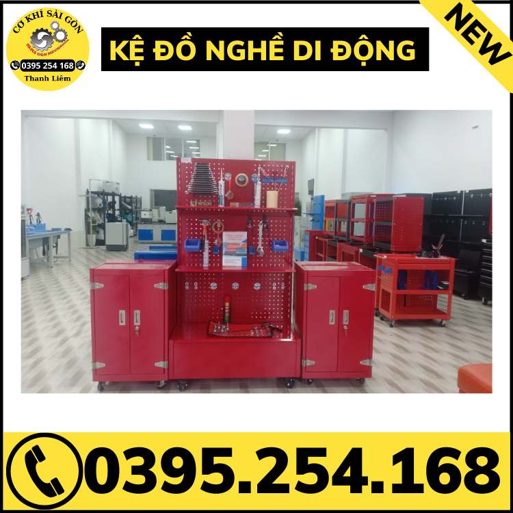 Bảng và kệ treo dụng cụ đồ nghề có thể di chuyển được