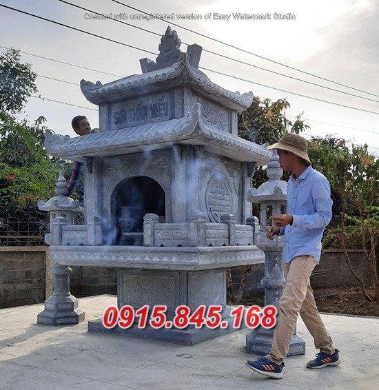 mẫu 371 am thờ ông thiên địa bằng đá cây hương miếu sơn thần linh