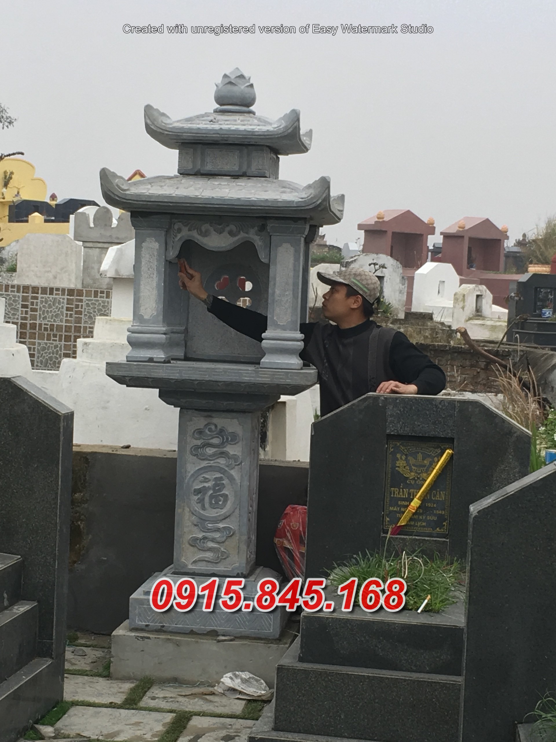 mẫu 303 miếu thờ thổ công địa đá đẹp bán cây hương am thần linh thiên