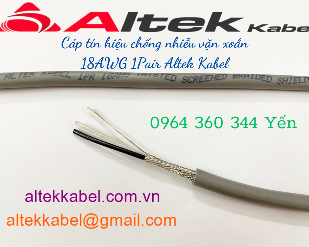 Cáp Altek Kabel tín hiệu vặn xoắn chống nhiễu 1 Pair