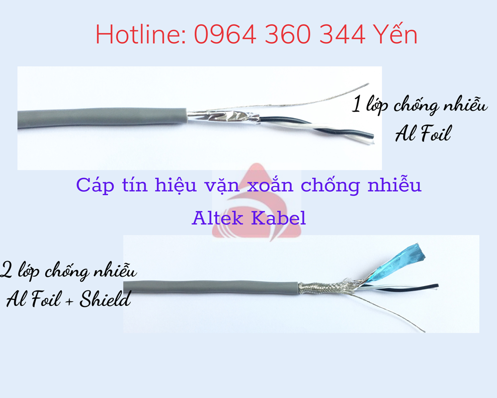 Cáp Altek Kabel tín hiệu vặn xoắn chống nhiễu 1 Pair