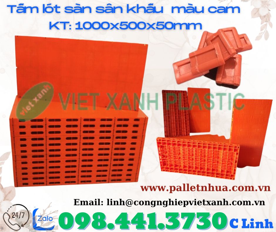 Tấm nhựa lót sân khấu , Sàn nhựa lót sân khấu màu cam