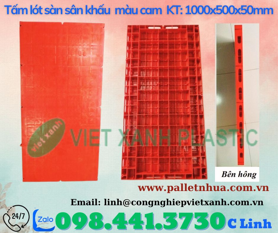 Tấm nhựa lót sân khấu , Sàn nhựa lót sân khấu màu cam