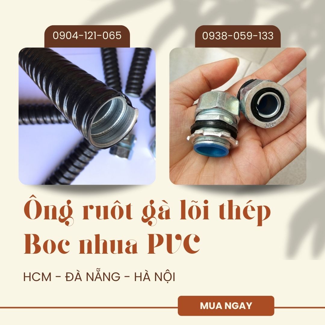 Ống ruột gà lõi thép Phi 1-1/4 inch (ID 31mm - OD 38mm) - 50m/cuộn
