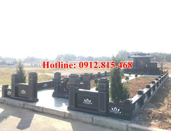 15 Mẫu nghĩa trang gia đình thiết kế xây bằng đá đẹp - Lăng mộ gia tộc