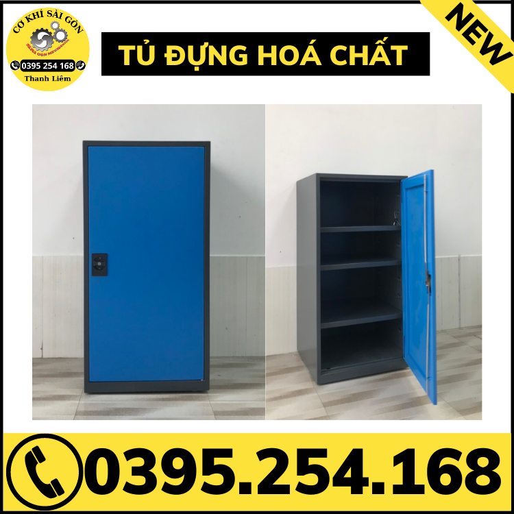 Tủ đựng hoá chất 1 cửa và 2 cửa sơn tĩnh điện bền đẹp