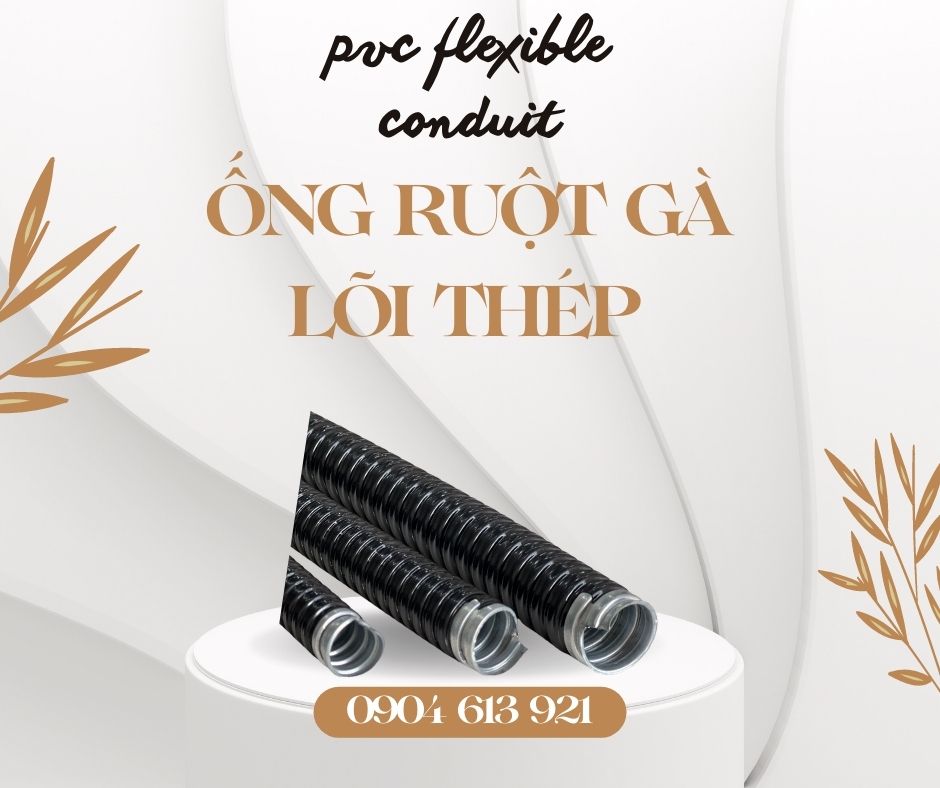 Ống ruột gà lõi thép/ ống kẽm bọc nhựa  D16 D20 D25 D32 D40 giá bán sỉ